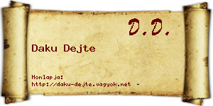 Daku Dejte névjegykártya